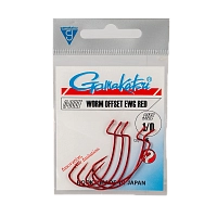 Крючок Gamakatsu Hook Worm Offset EWG Red/0 №1/0