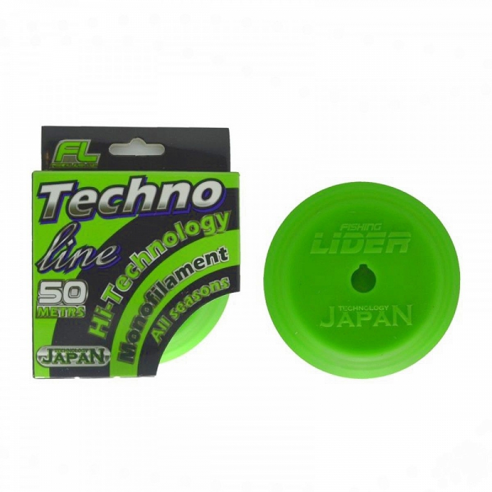 Леска FISHINGLIDER Techno Line 0,25mm - 7,60kg 50m (силиконовая шпуля). Фото №1