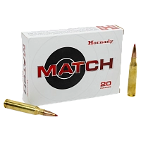 Патрон нарезной HORNADY калибр 338 LAPUA MAG 18,47гр.285GR. ELD MATCH (в пачке 20 шт)