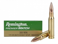 Патрон нарезной REM калибр 308 Win Premier Matchking BTHP (175g) (в коробке 20 шт.)
