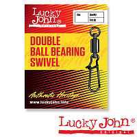 Вертлюги с застежкой и с подшипником Lucky John DOUBLE BALL BEARING AND FASTLOCK 005 3шт