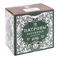 СКМ Патрон охотничий 12/70 №3 б/к 36гр. "Русь" (п. Сокол) 25шт., короб.250