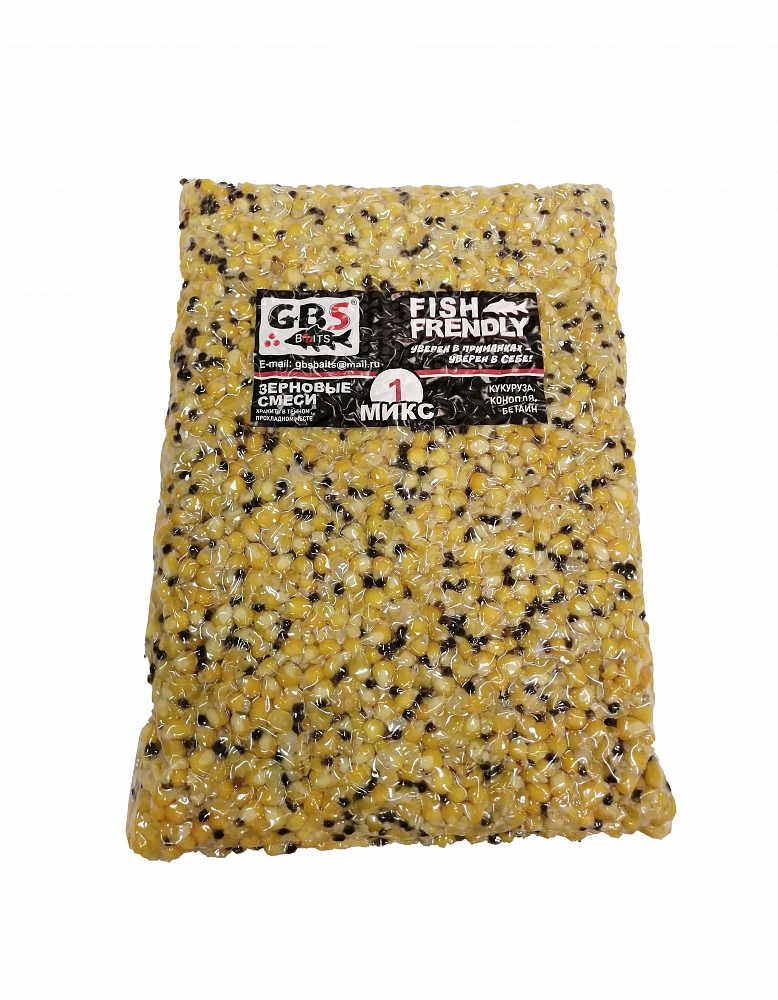 Зерновая смесь GBS baits (кукуруза, конопля, бетаин) 2кг. Фото №1