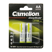 Батарейка аккумуляторная Camelion Always Ready AA-2700mAh Ni-Mh BL-2 (NH-AA2700BP2, 1.2В)