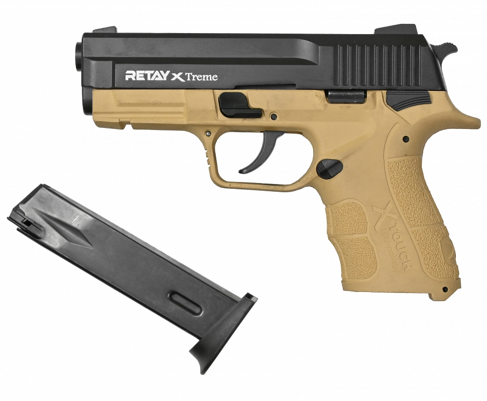 Пистолет охолощенный RETAY XTREME, Yellow, калибр 9mm. P.A.K. Фото №4 Пистолет охолощенный RETAY XTREME, Yellow, калибр 9mm. P.A.K. Фото №4