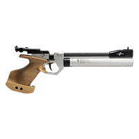 Пистолет пневматический спортивный AP16 калибр 4,5 (Silver, Бук натуральный)  