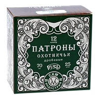 СКМ Патрон охотничий 12/70 №00 32гр. "Русь" (п. Россия)(пачка 25 шт.) (в коробке 250 шт.)