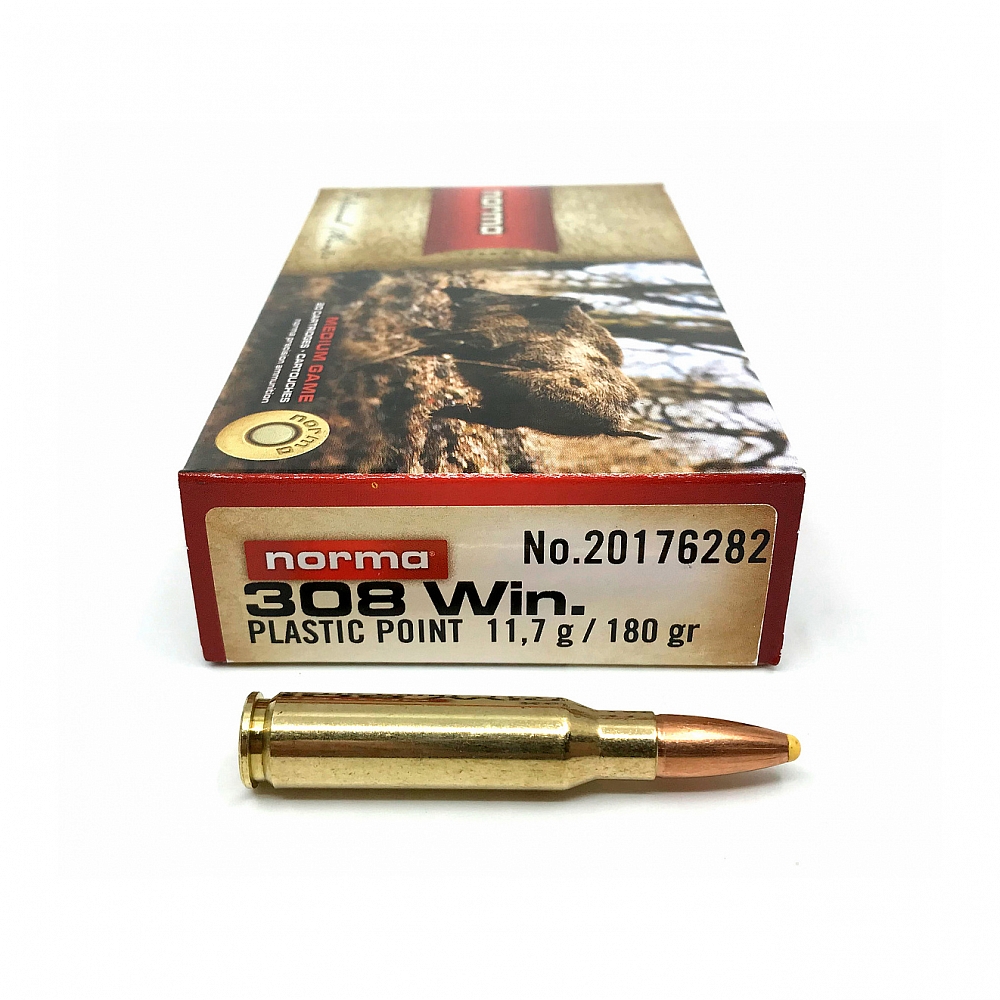 Патрон нарезной NORMA калибр 308 WIN Nosler 11,7 гр. 180 grn. (в пачке 20 шт.). Фото №3