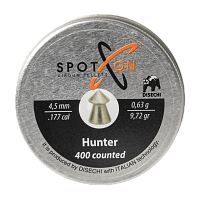 Пуля пневматическая SPOTON Hunter 4,5 мм, 0,63 гр. (400 шт) (100 в упаковке)