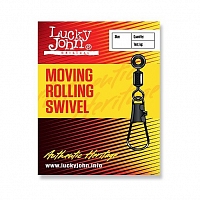 Вертлюги с застежкой MH скользящие Lucky John MOVING ROLLING SWIVEL 00S 10шт