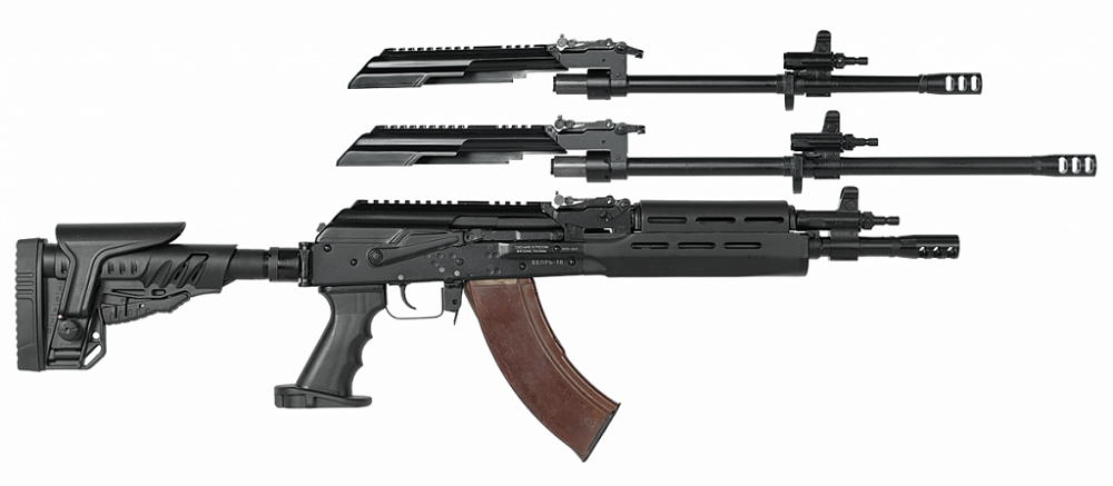 Карабин ВПО-302 калибр 7,62х39, с дополнительными стволами 366ТКМ и 6,5 Grendel. Фото №1
