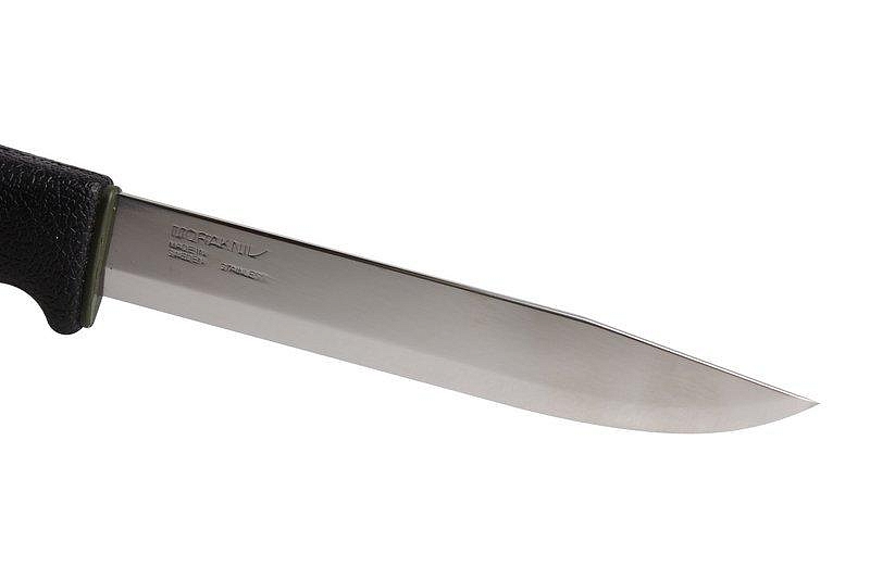 Нож Morakniv 748MG, нержавеющая сталь, цвет черный с зеленым, 57-58 HRC. Фото №4