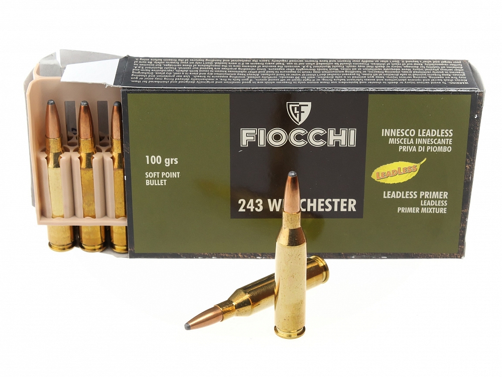 Патрон нарезной FIOCCHI калибр 243 WIN SP 6,5гр. 100 grn. (в пачке 20 шт.). Фото №2