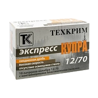 Патрон Техкрим 12/70 Экспресс Купра картечь 6,5 (в упаковке 10 шт) (в коробке 240 шт.)