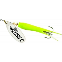 Блесна вращающаяся Mepps AGLIA FLYING C, 25g №3 SILVER/Chartreuse