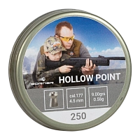 Пуля пневматическая Borner "Hollow Point",  4,5 (250 шт.) 0,58гр. (65 шт в коробке)