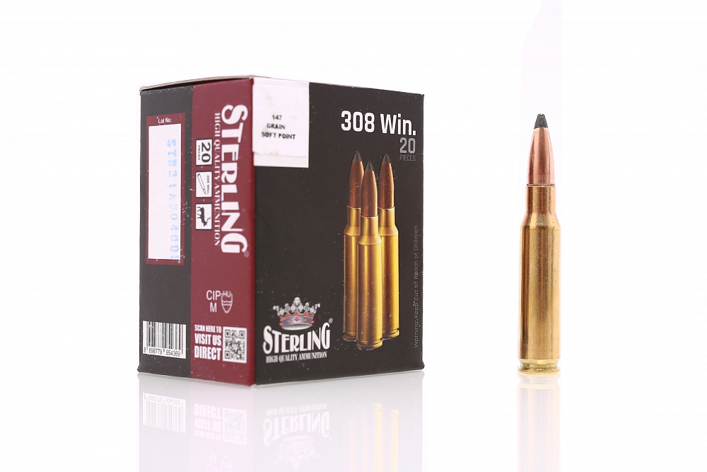 Патрон нарезной STERLING калибр 308WIN SP 9,5 гр. 147 grn. (в пачке 20 шт.) (в коробке 720 шт.). Фото №2