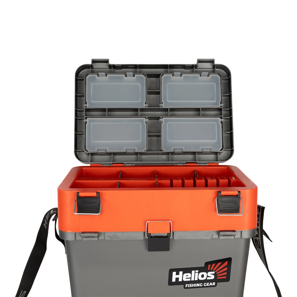 Ящик рыболовный зимний серый/оранжевый Helios (HS-IB-19-GO). Фото №5 Ящик рыболовный зимний серый/оранжевый Helios (HS-IB-19-GO). Фото №5