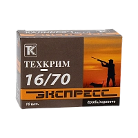 Патрон Техкрим 16/70 Экспресс №1 (в упаковке 10 шт) (в коробке 260 шт.)