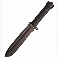 Нож Survivalist-Z AUS8 BS (Черный, серрейтор)