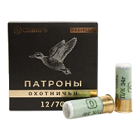 Патрон СИБИРЬ PREMIUM 12/70 охотничий дробовой 34г №0 (CX-2000) (пачка 25 шт) (в коробке 250шт)