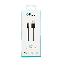 Кабель TTEC Type-C Черная оплетка 1,2м