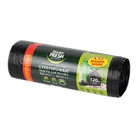 Пакеты для мусора "Master Fresh 120л" (10 шт) 23 мкм XXL черные, суперпрочные