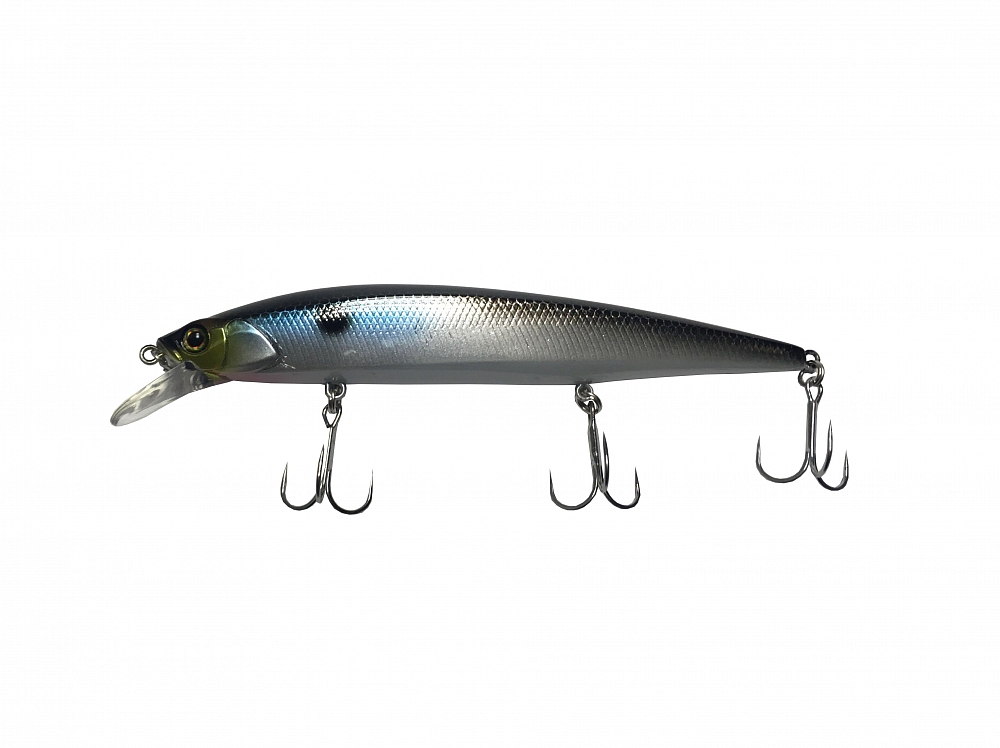 Воблер JACKALL Rerange 130 SP hl bora silver & black. Фото №2