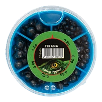 Набор грузил Tirana №6 (0.2гр, 0.3гр, 0.5гр, 0.6гр, 0.8гр, 1.0гр, ) вес 60гр