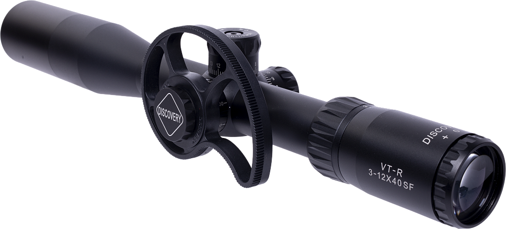 Прицел Discovery оптический VT-R 3-12X40SF (L&d) 30мм кольца на weaver в комплекте. Фото №2
