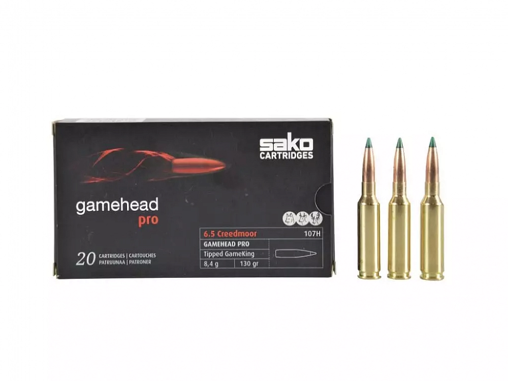 Патрон нарезной SAKO калибр 6,5 Creedmoor Gamehead Pro Tipped Gameking 8,4 гр. 130 grn.(в пачке 20 шт.. Фото №2