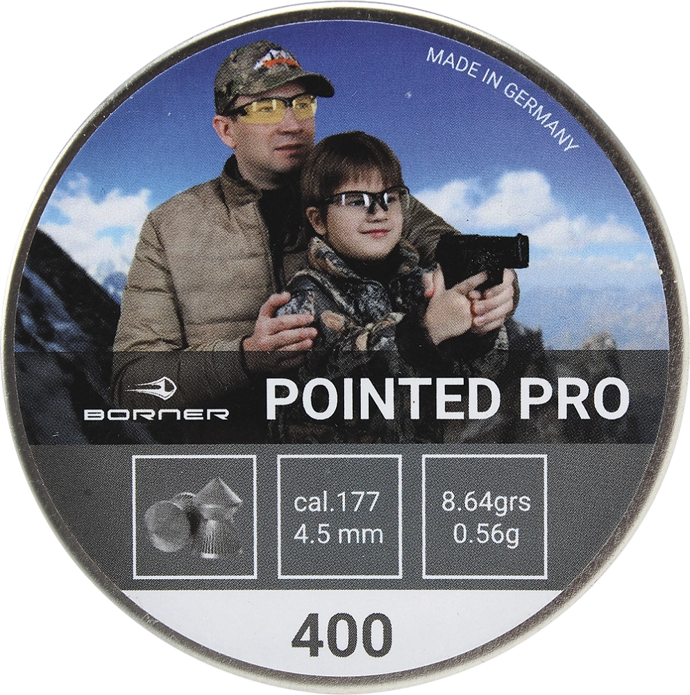 Пуля пневматическая Borner "Pointed Pro",  4,5 (400 шт.) 0,56гр.. Фото №1