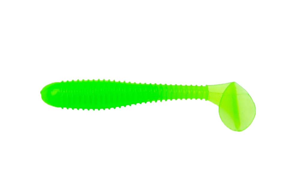 Виброхвост Helios Catcher 2,75"/7 см Electric green 7шт. (HS-1-007). Фото №1