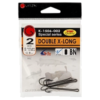 Крючок Gurza Double Hook X - Long Shank  №2 3шт/уп BN  VANADIUM
