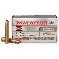 Патрон нарезной WINCHESTER калибр 22WIN Mag JHP Super X 2,59 гр. (в пачке 150 шт.)