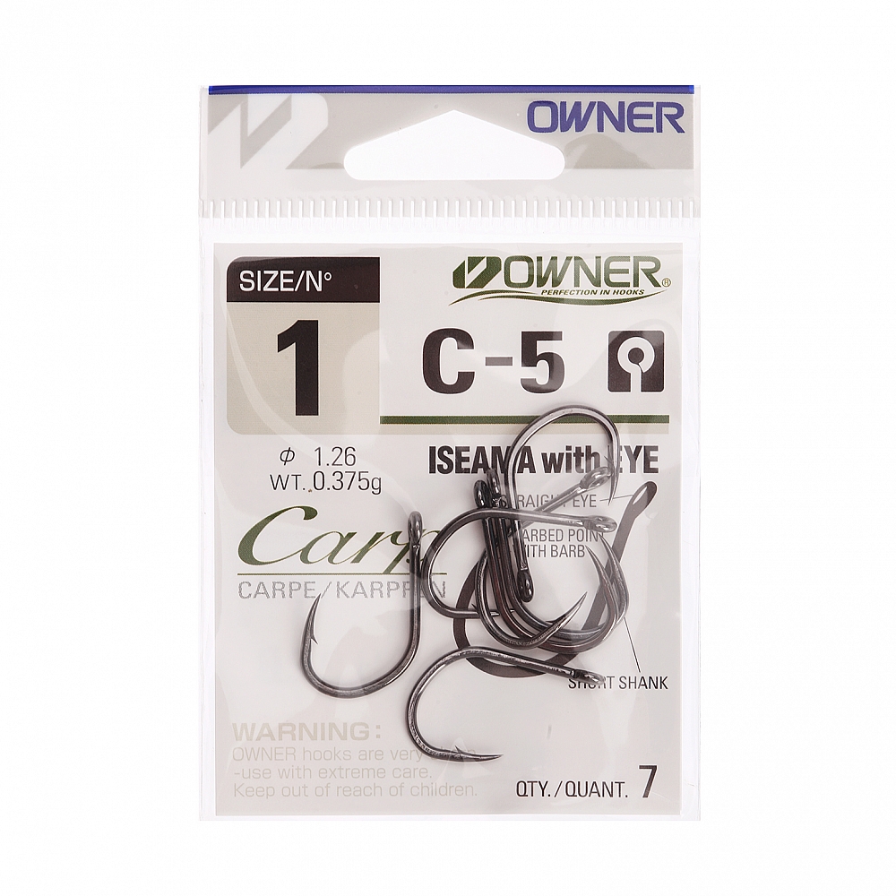 Крючок Owner №53265/C-5 №1 (7шт.) CARP. Фото №1 Крючок Owner №53265/C-5 №1 (7шт.) CARP. Фото №1