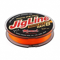 Плетеный шнур Momoi 8-и прядный JigLine Super Silk MX-8 0,27мм/150м, 23,0кг, оранжевый