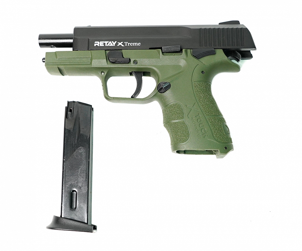 Пистолет охолощенный RETAY XTREME, Green, калибр 9mm. P.A.K. Фото №4 Пистолет охолощенный RETAY XTREME, Green, калибр 9mm. P.A.K. Фото №4
