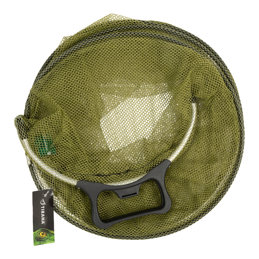 Садок рыболовный Tirana с ручкой, дакрон сетка, круглые алюм. кольца d29, 1м. Фото №1 Садок рыболовный Tirana с ручкой, дакрон сетка, круглые алюм. кольца d29, 1м. Фото №1