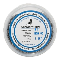 Дробь охотничья №00 ШОМ (банка 1,5кг) ПМ