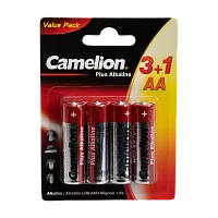 Батарейка Camelion Plus Alkaline LR6 BP3+1 (3+1LR6-BP, батарейка,1.5В)