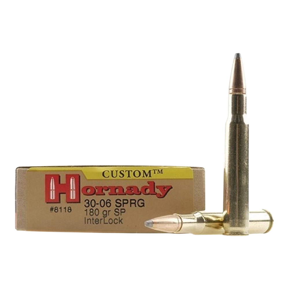 Патрон нарезной HORNADY калибр 30-06 11,7гр.180GR. SP CUSTOM (в пачке 20 шт). Фото №1