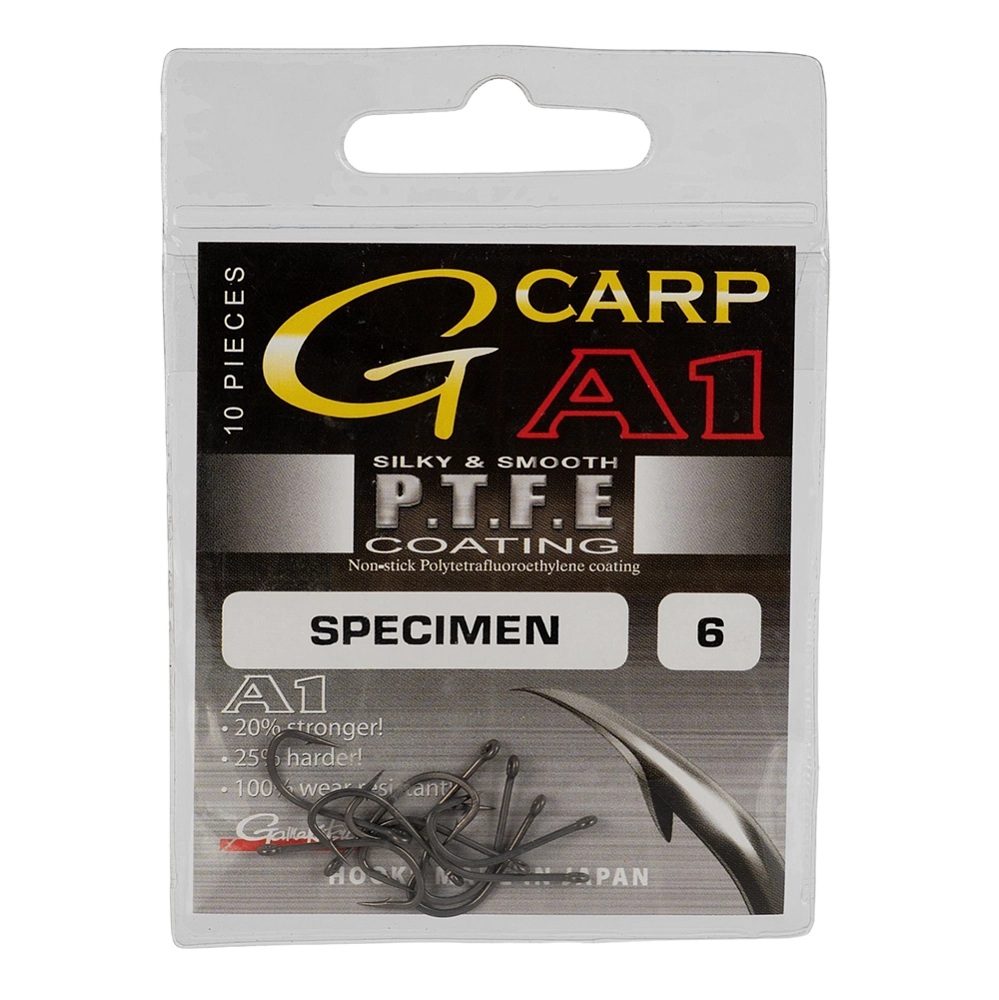 Крючок Gamakatsu A-1 G-Carp Specimen PTFE №06. Фото №1