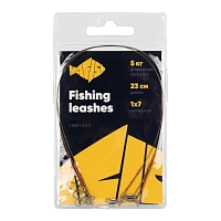 Поводок металлический MAᗥFISH 1х7 нитей 23см, 5кг (3шт. упак)
