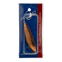 Блесна ЖОР Волжская 65мм, 18гр, цвет (латунь/нейзильбер) тройник