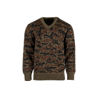 Джемпер п/ш V ворот (коричневый цифра), р. 50