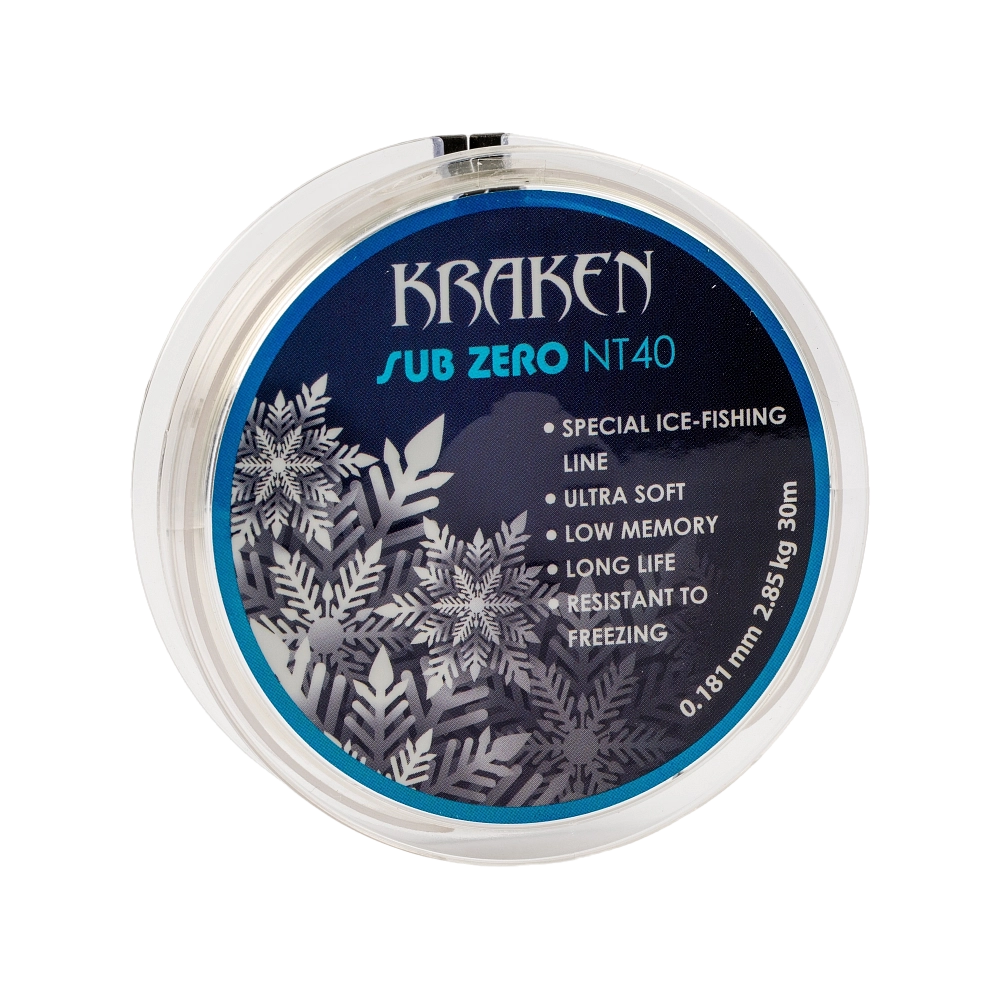 Леска зимняя Kraken Sub Zero NT40 30m 0,181mm 2.85kg. Фото №2