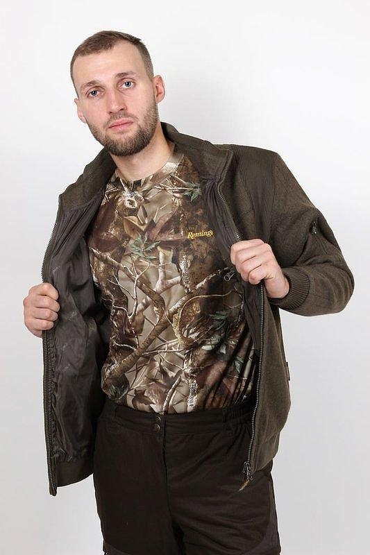 Свитер (куртка драповая) Remington, р. XL (зеленый). Фото №5