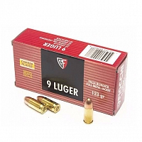 Патрон нарезной FIOCCHI калибр 9 mm Luger FMJ 158 grn. (в пачке 20 шт.)