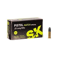 Патрон нарезной LAPUA калибр 22 LR PISTOL MATCH SPEZIAL SK 2,59 гр. 40 grn. (в пачке 50 шт.)